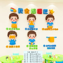 《幼儿园文明礼仪墙贴走廊环创主题文化装饰环境教室布置好习惯养成cB款我会擦嘴巴中》[95M]百度网盘|pdf下载|亲测有效